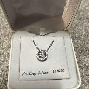 Brand new sterling silver cubic zirconia necklace